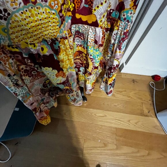 LA DOUBLEJ Jennifer Jane Holi Floral-Print Tiered Poplin Midi Dress - Picture 10 of 12